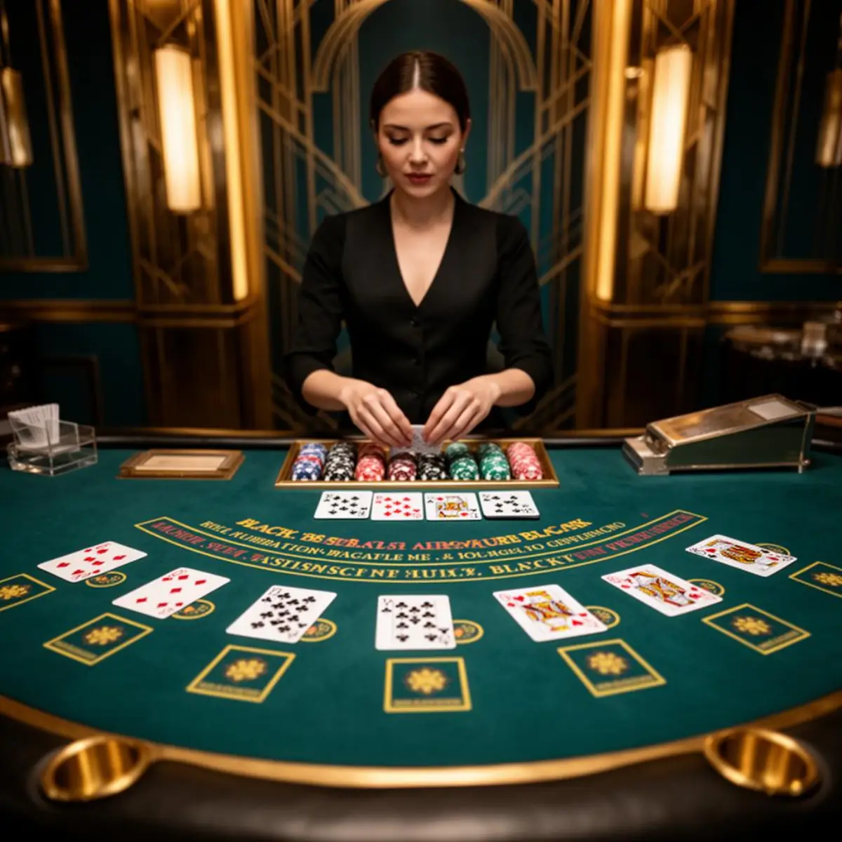Tavolo blackjack live Gold Saloon di Dolly Casino